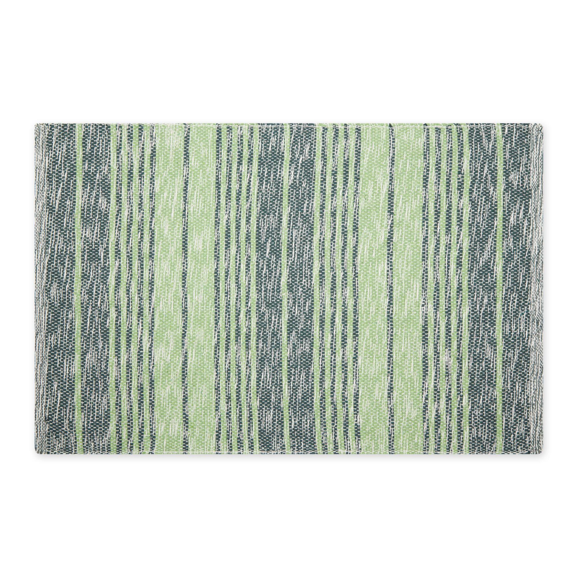 DII® Variegated Stripe Handwoven Recycled Yarn Rug